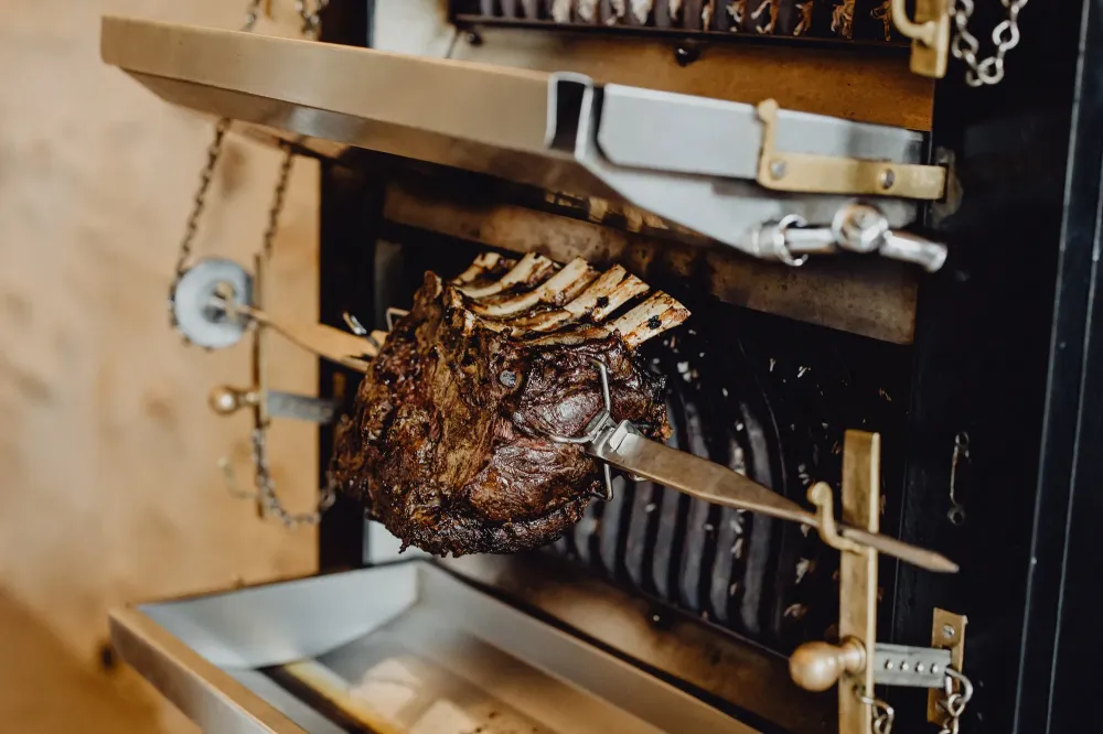 Bœuf à la broche à Aillières-Beauvoir